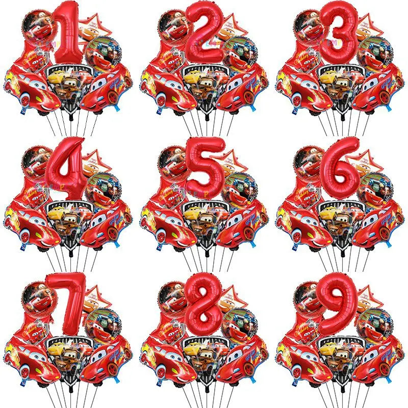 McQueen Foil Balloons Set 8 Pcs