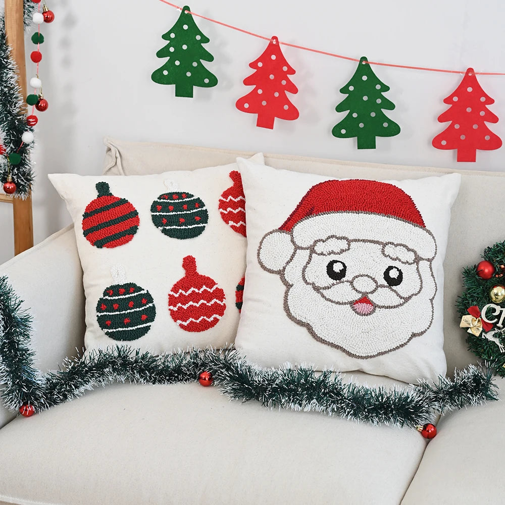 Sorino Christmas Cartoon Tufted Pillowcase