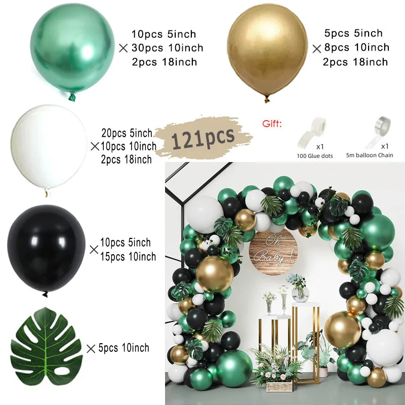 Jungle Safari Green Balloon Arch Kit