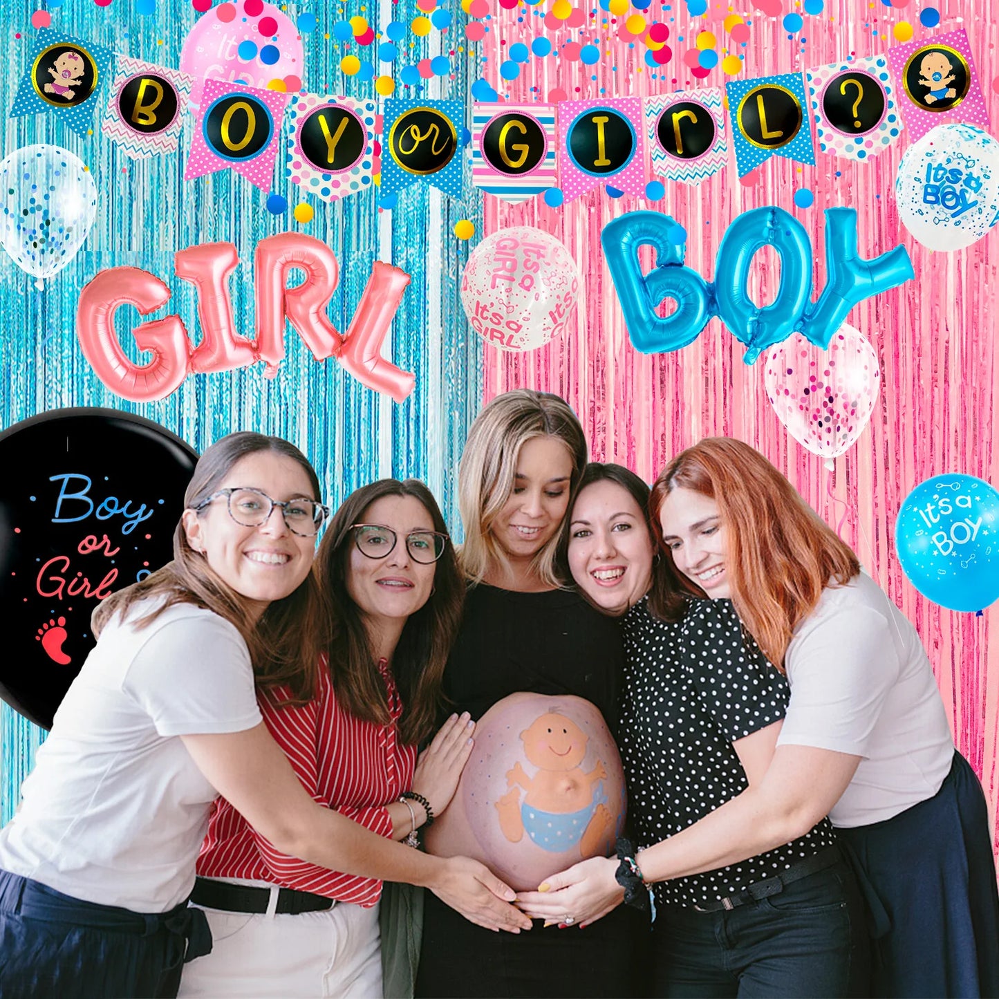 Gender Reveal Decoration Pack 158pc