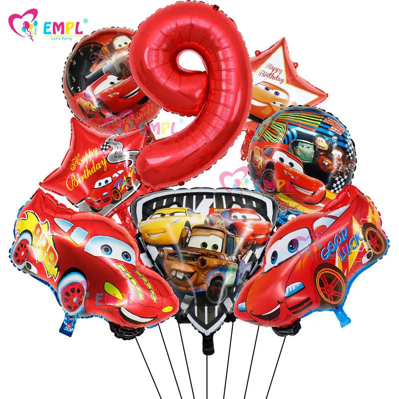 McQueen Foil Balloons Set 8 Pcs