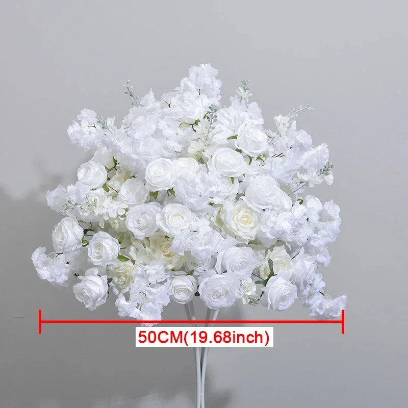 White Cherry blossom row runner flower