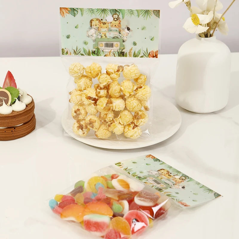Jungle Animal Plastic Candy bags Self-Adhesive 30/50pcs