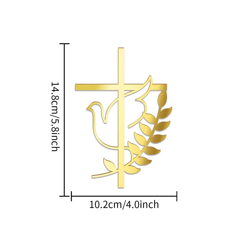 Baptism , Christening Communion Cross cake topper (L 10*14.8cm)