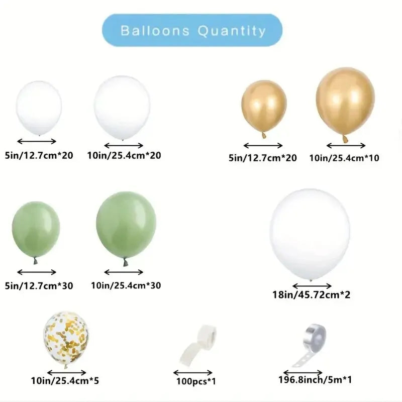 Sage Green Balloon Wreath set / 139pcs