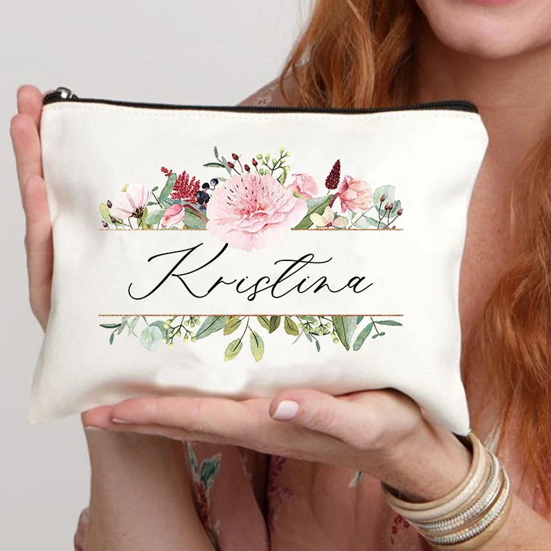 Custom name cosmetic bag