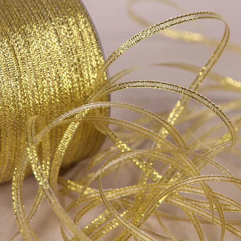 Glitter Silk Satin Ribbon Decoration 10meters 3mm