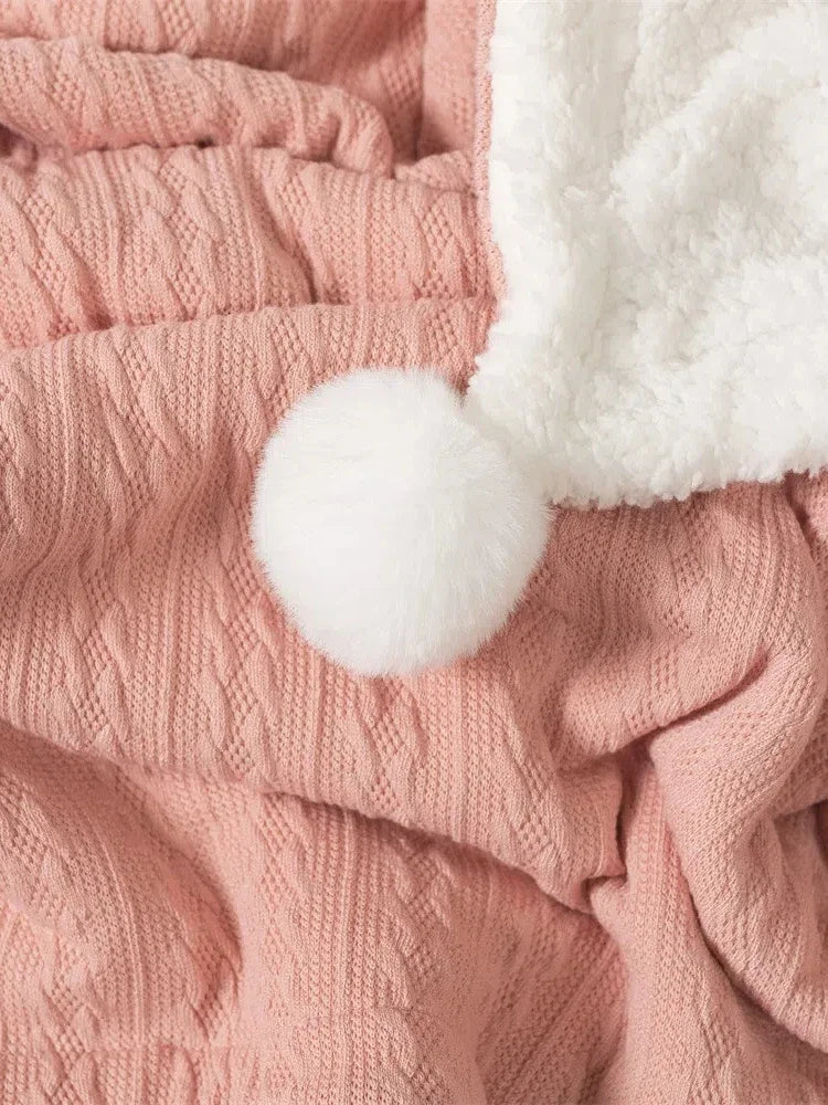 Personalized name nursery baby blanket fluffy lamb wool qui