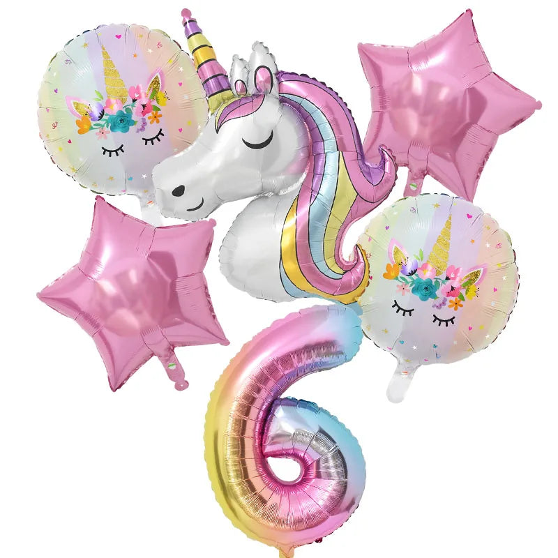 Rainbow Unicorn Balloon 32 inch 1Set