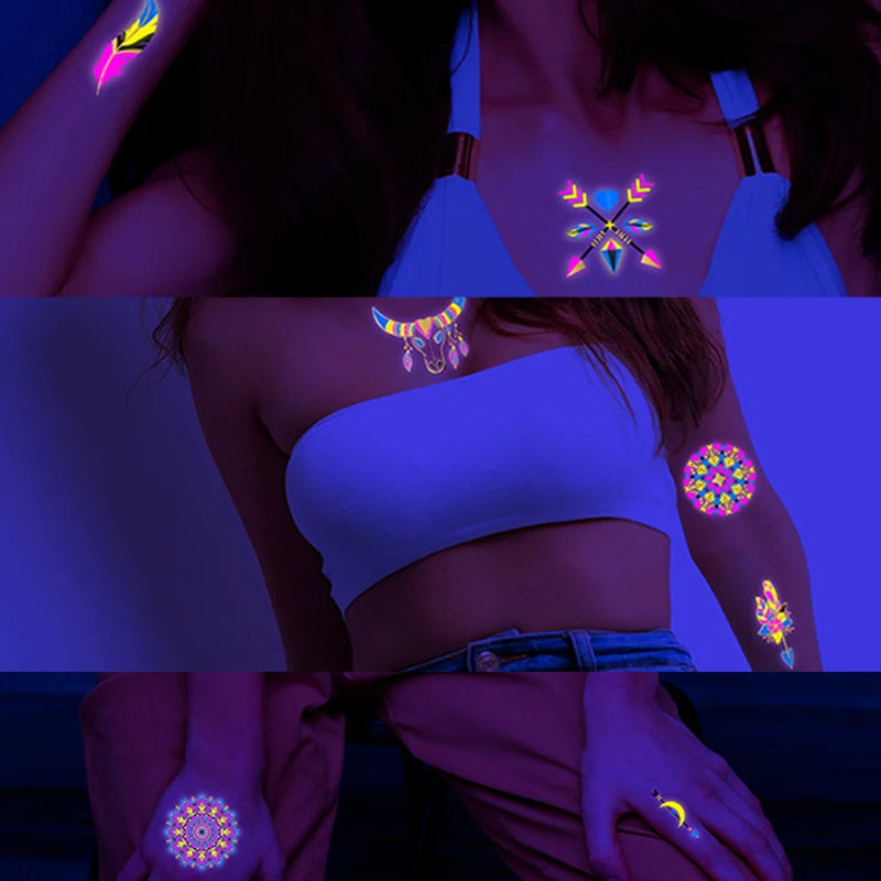 Luminous waterproof tattoos