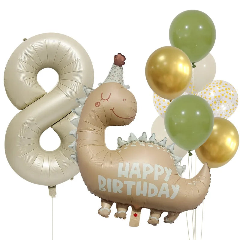 Caramel Colored Dinosaur Balloon Set