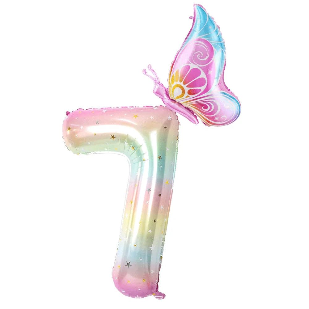 Colorful Gradient Number Balloon 40Inch