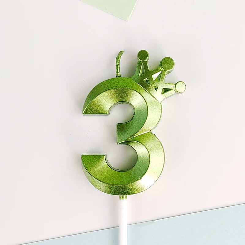 Green Crown Candle 0-9