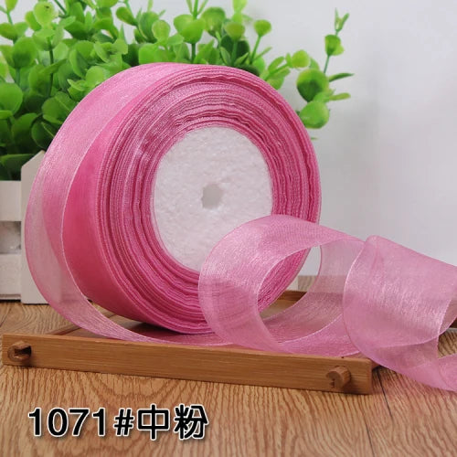 Dark purple Organza ribbons 45Meters/lot