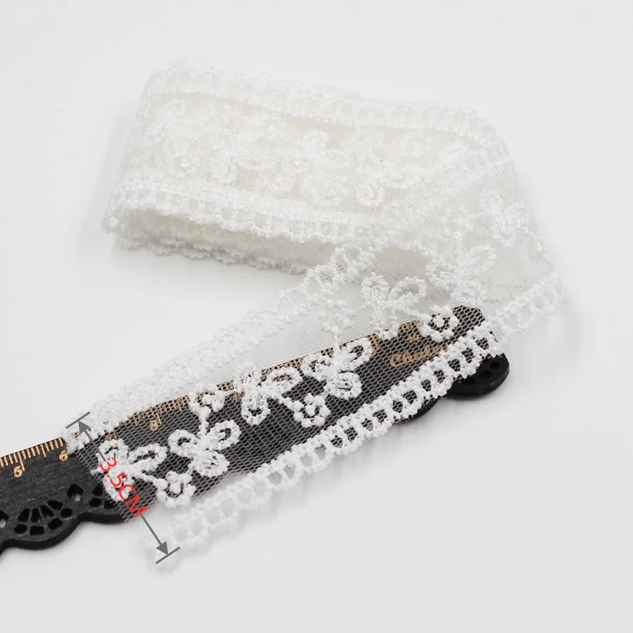 Embroidery lace ribbon 2Yard/Lot 35mm