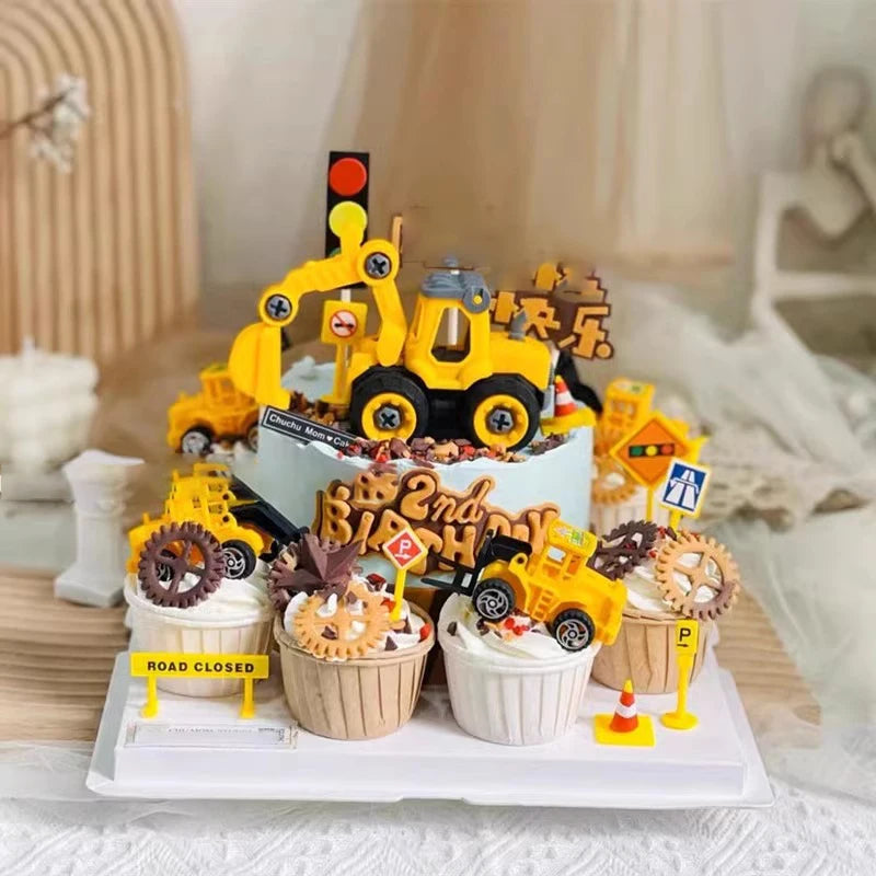 Engineering-vehicles for cake decoration