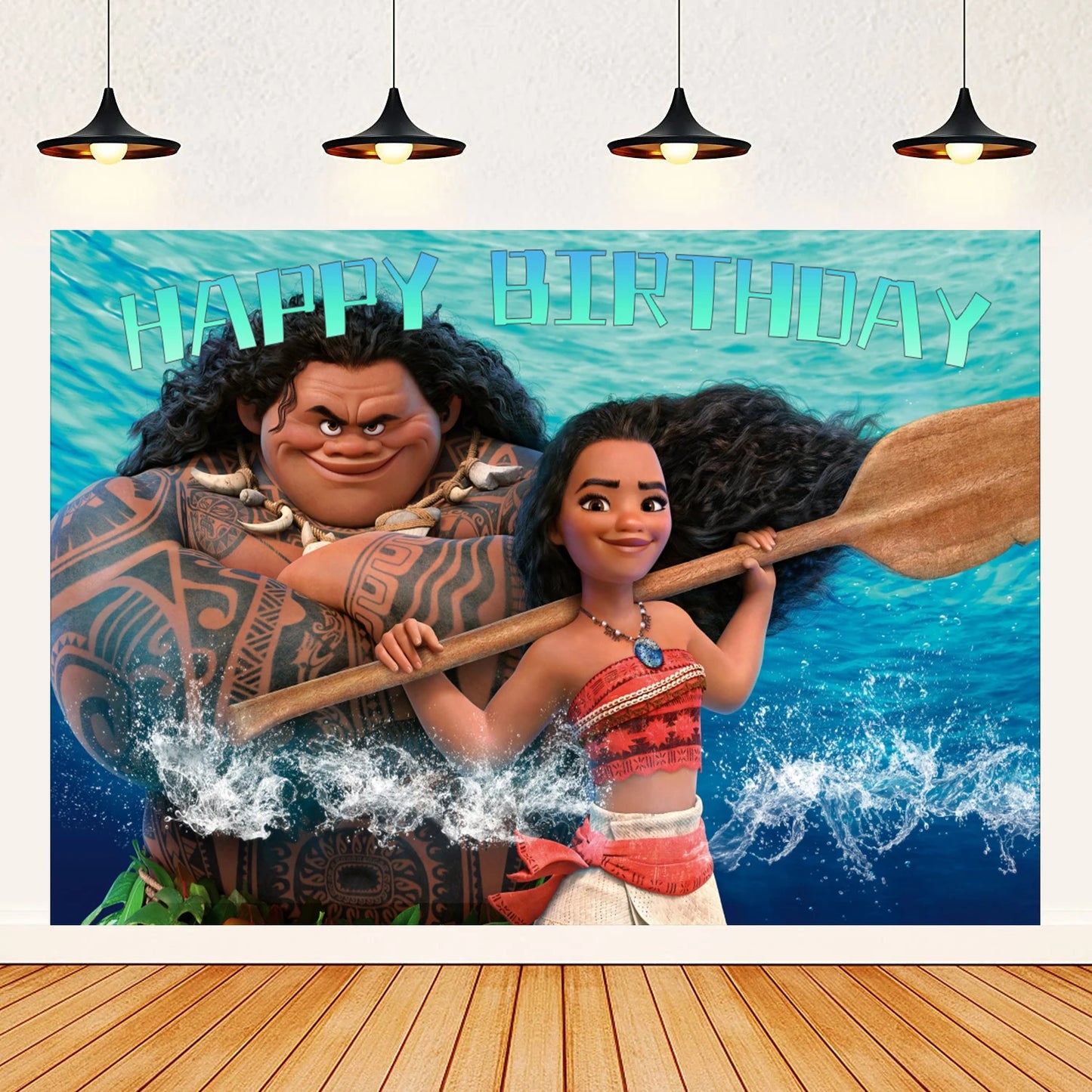Moana theme background decoration
