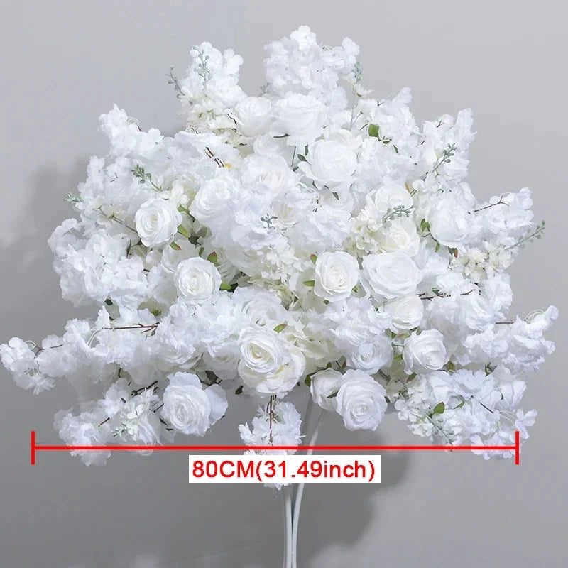 White Cherry blossom row runner flower