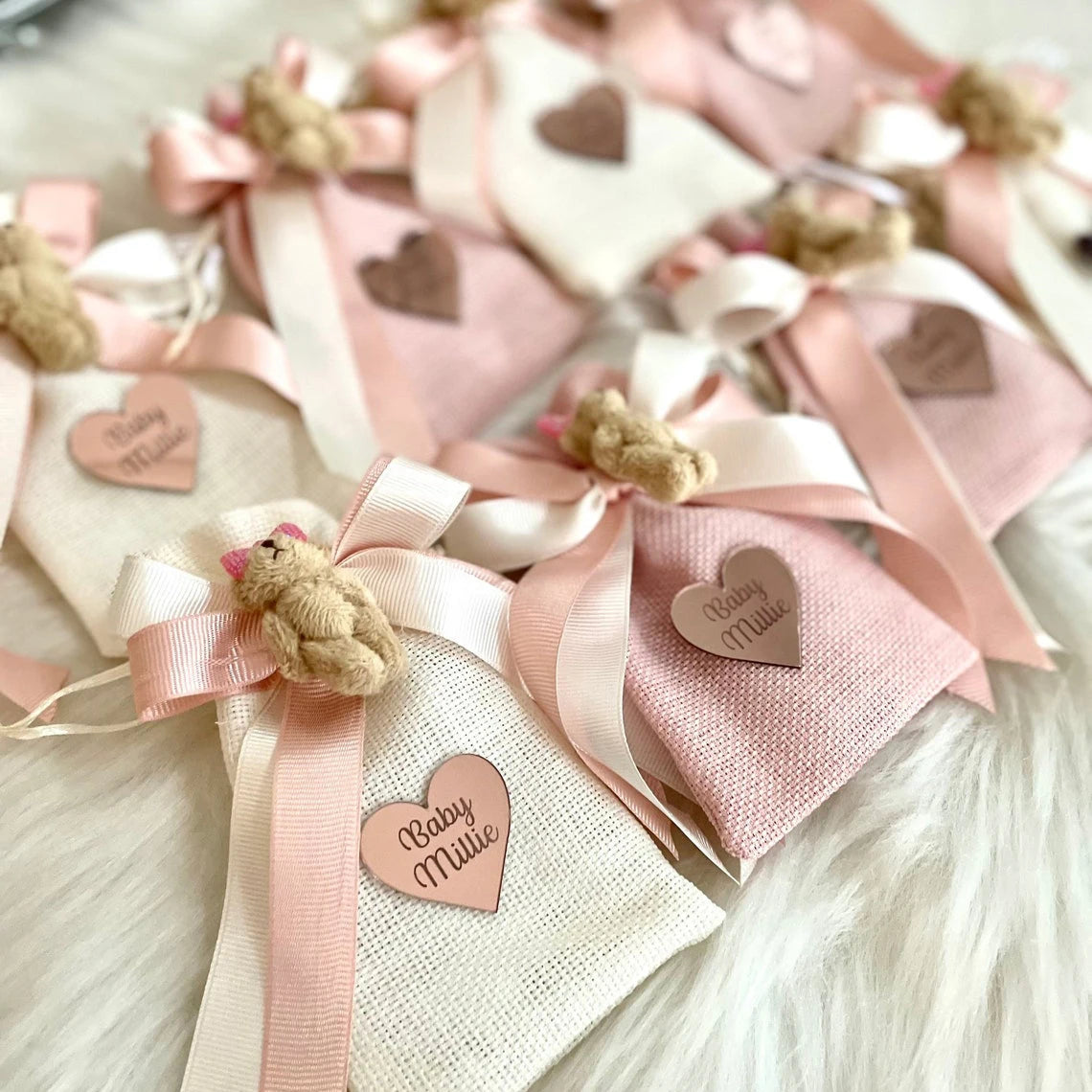 Engraved personalized name Love Heart tag 30/50/100pcs