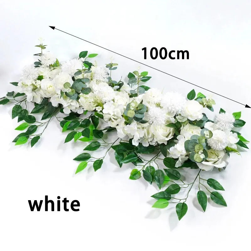 flowers row for table decor 100cm