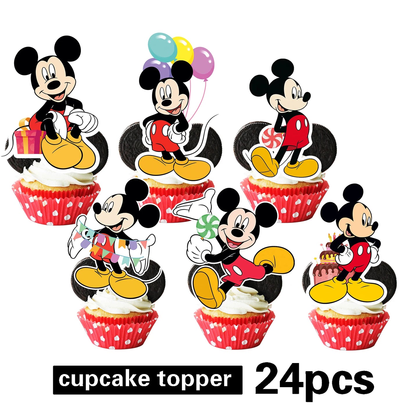 Caraktar cake decorations include cake topper