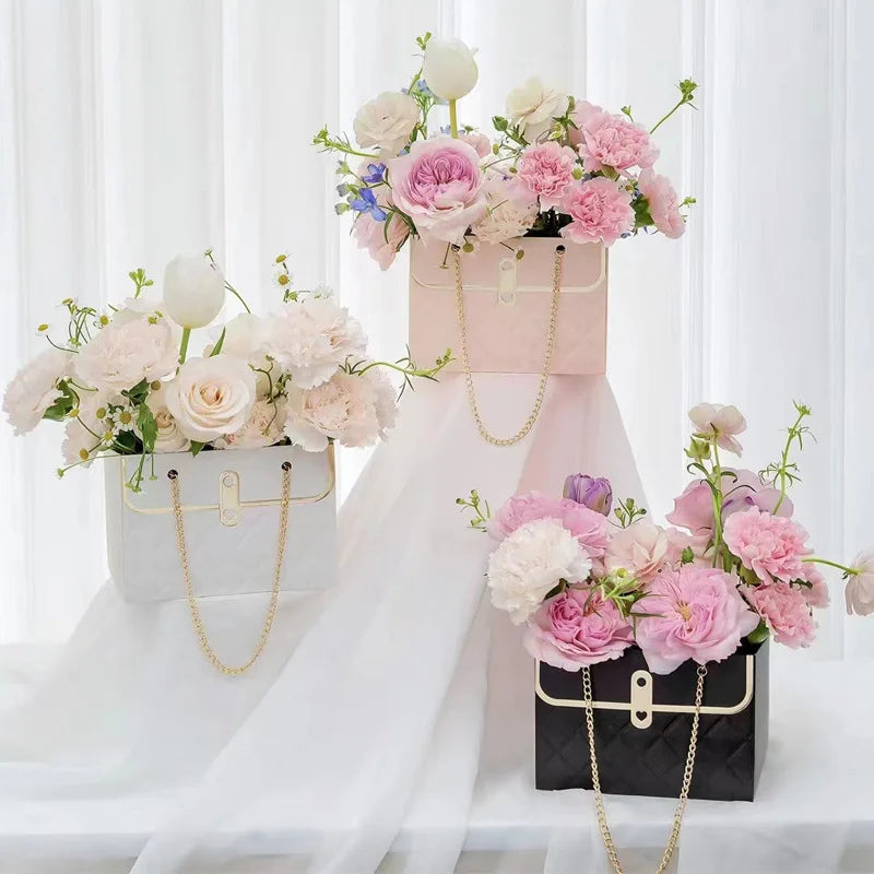 Flower tote bag portable