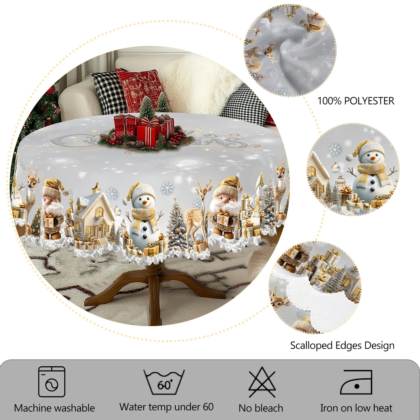 Christmas & New Year Table Cover
