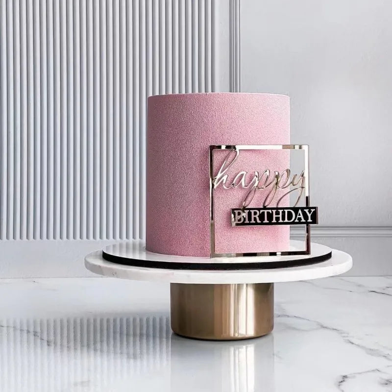 Rose,Gold simple style cake,dessert Decoration
