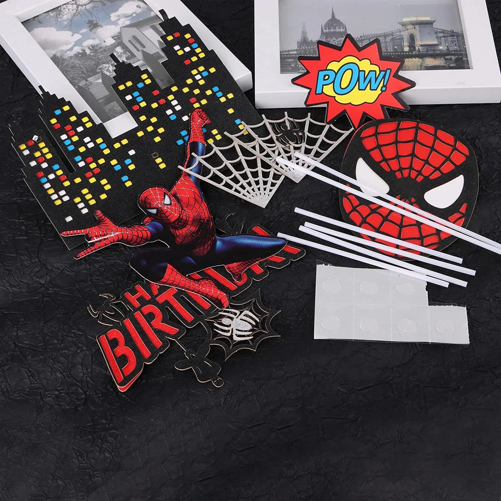 Spiderman cake topper decorations