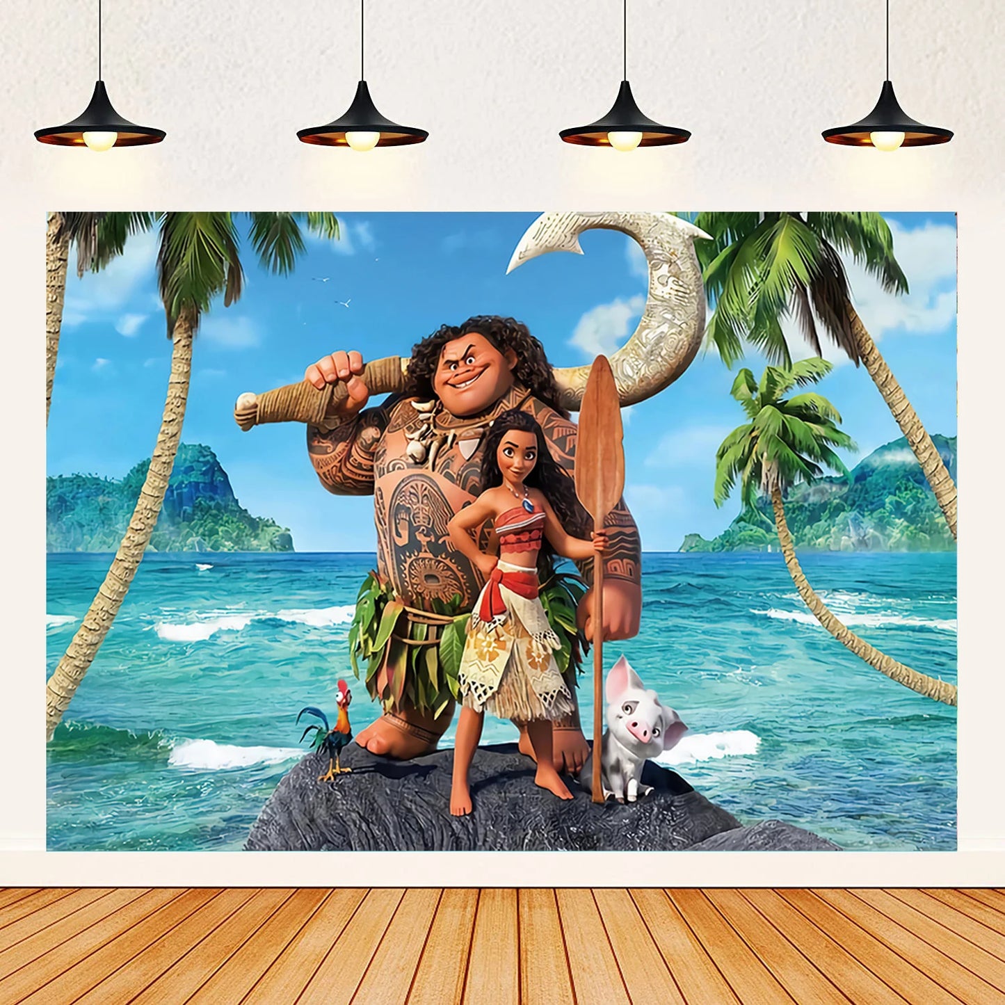 Moana theme background decoration