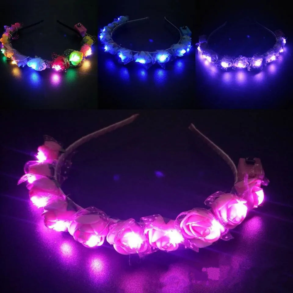 LED Light Flower Headband