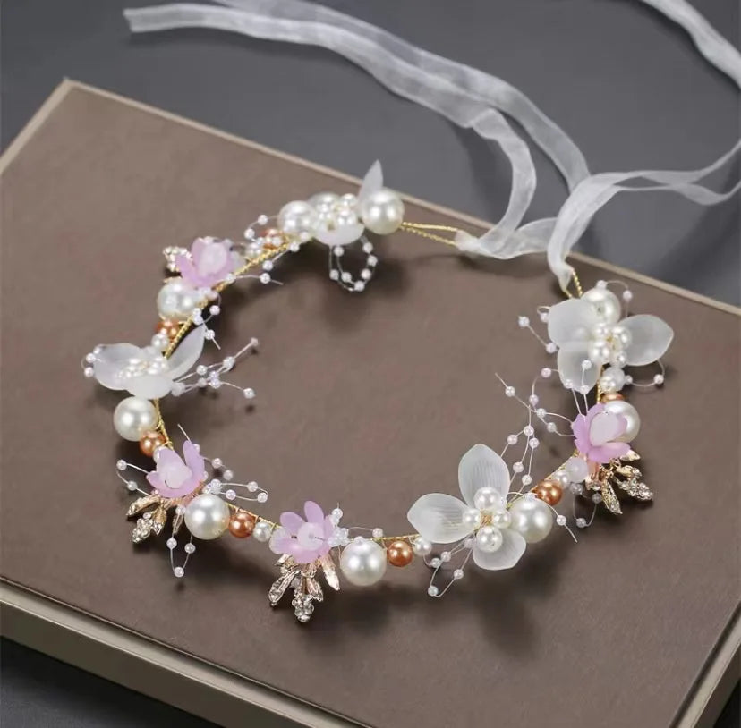 ELsa Flower Crystal Head Diadem