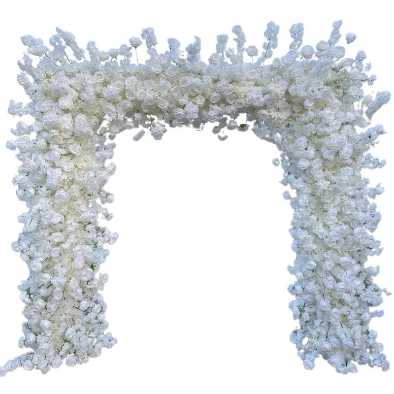White Cherry blossom row runner flower