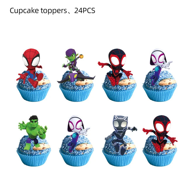 Caraktar cake decorations include cake topper