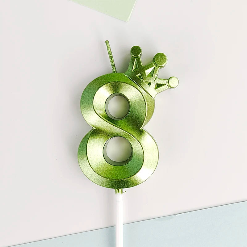 Green Crown Candle 0-9