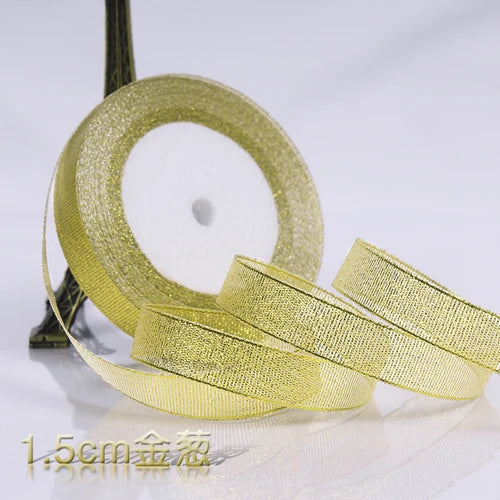 Glitter Satin Ribbon Crafts Organza Ribbons 22meters