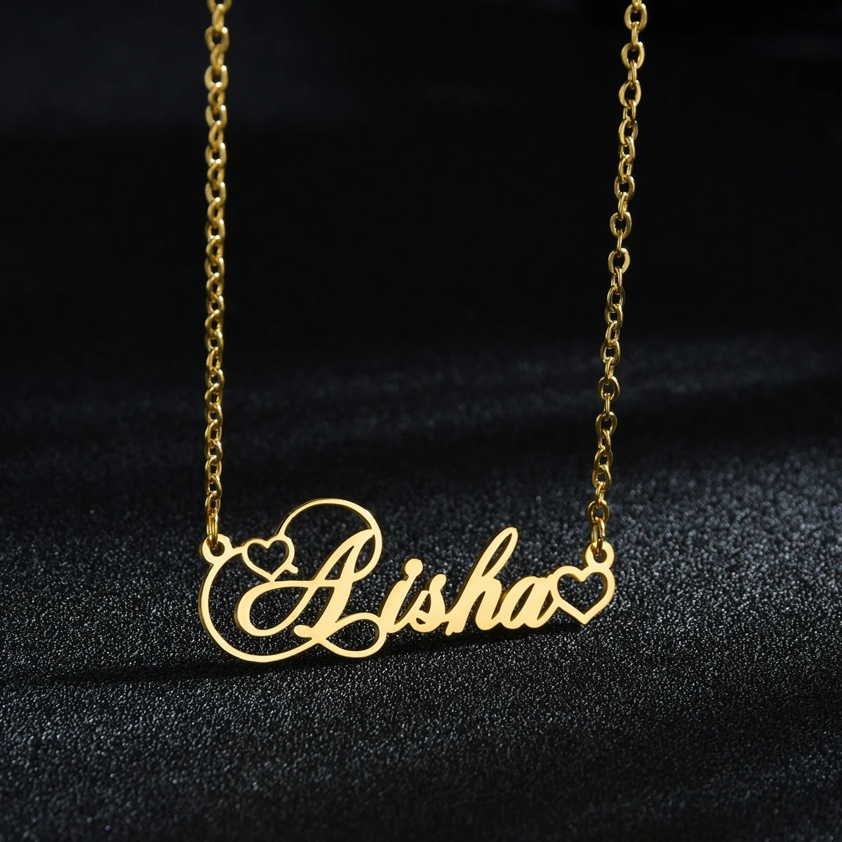 Custom name necklaces personalized heart butterfly