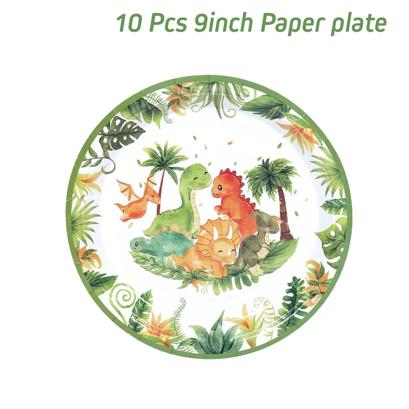 Dinosaur disposable tablecloth party decoration