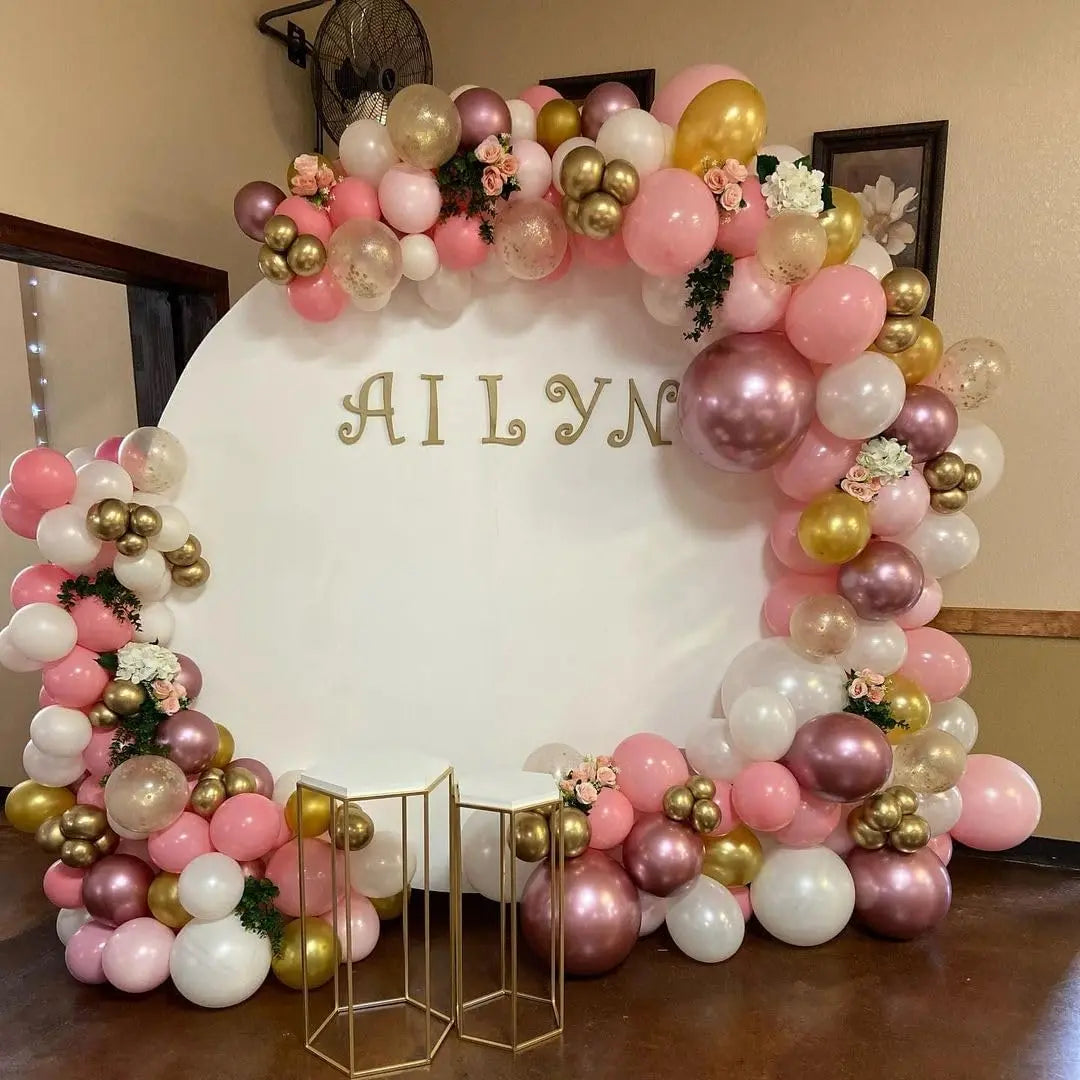 Rose & Gold balloon arch Kit 155