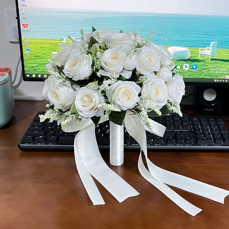 Bouquet silk roses