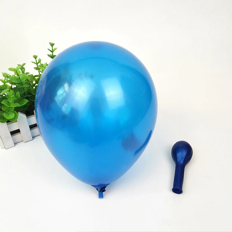 Shiny Pearl Balloons – Pink, Blue & White (5/10/12in)