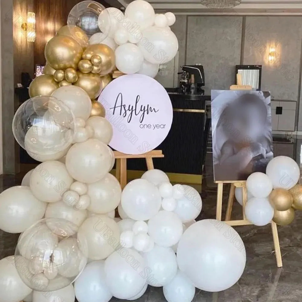 White Sand Latex Balloons 10Inch / 40Pcs