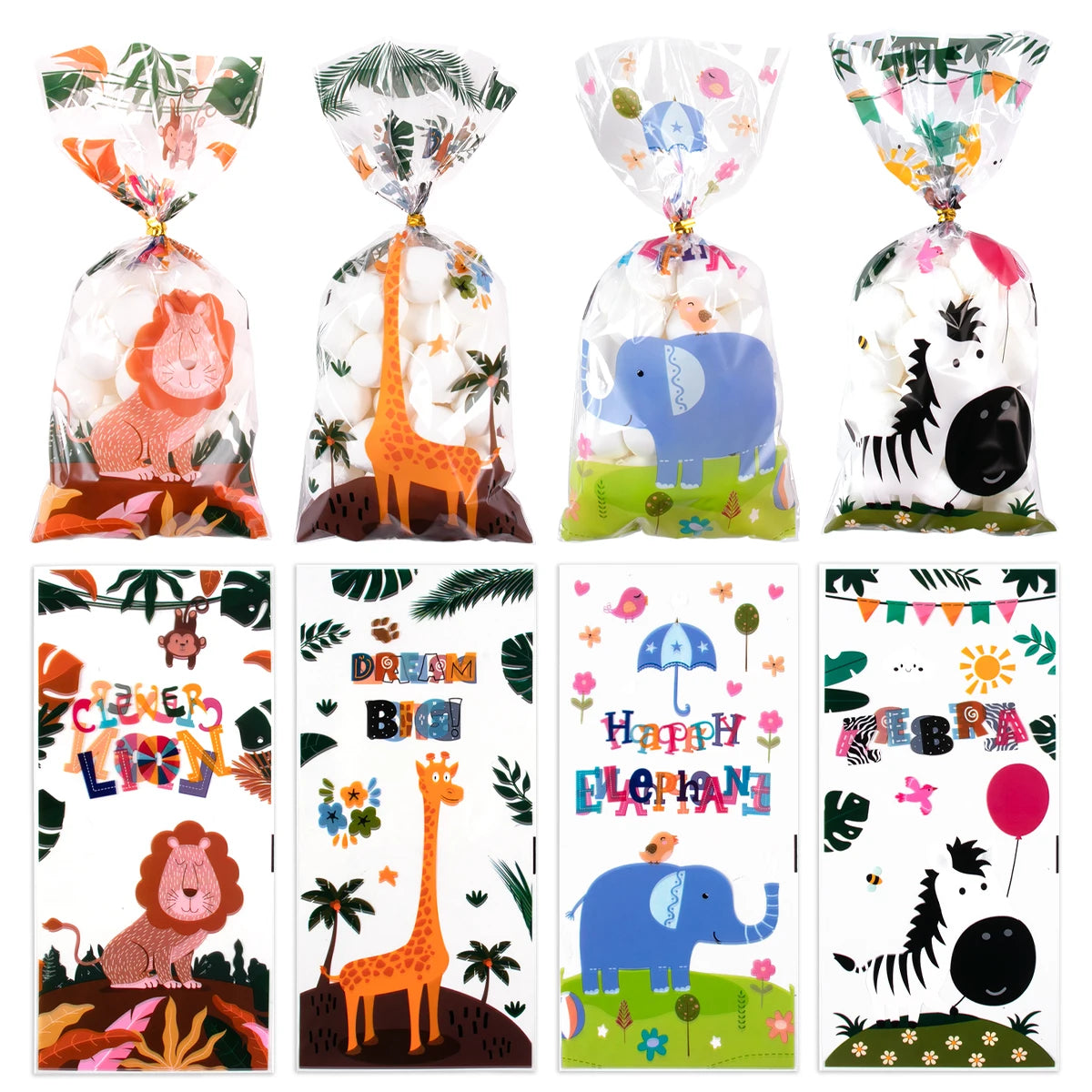 Safari Animal Bags 50pcs