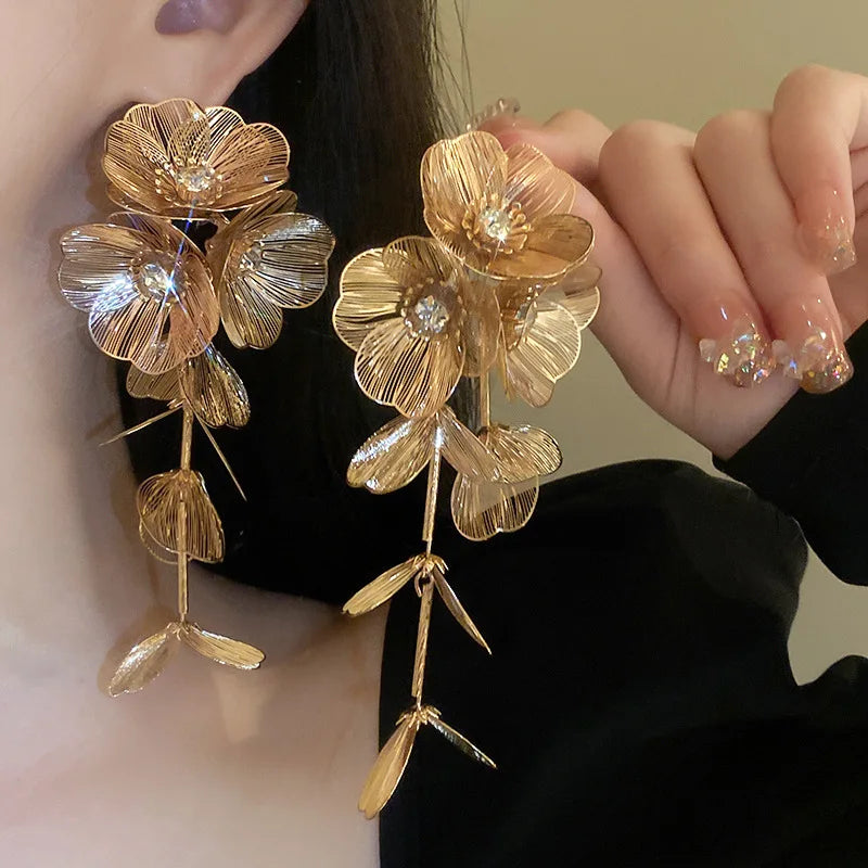 Flower hair jewelry Pearl Crystal
