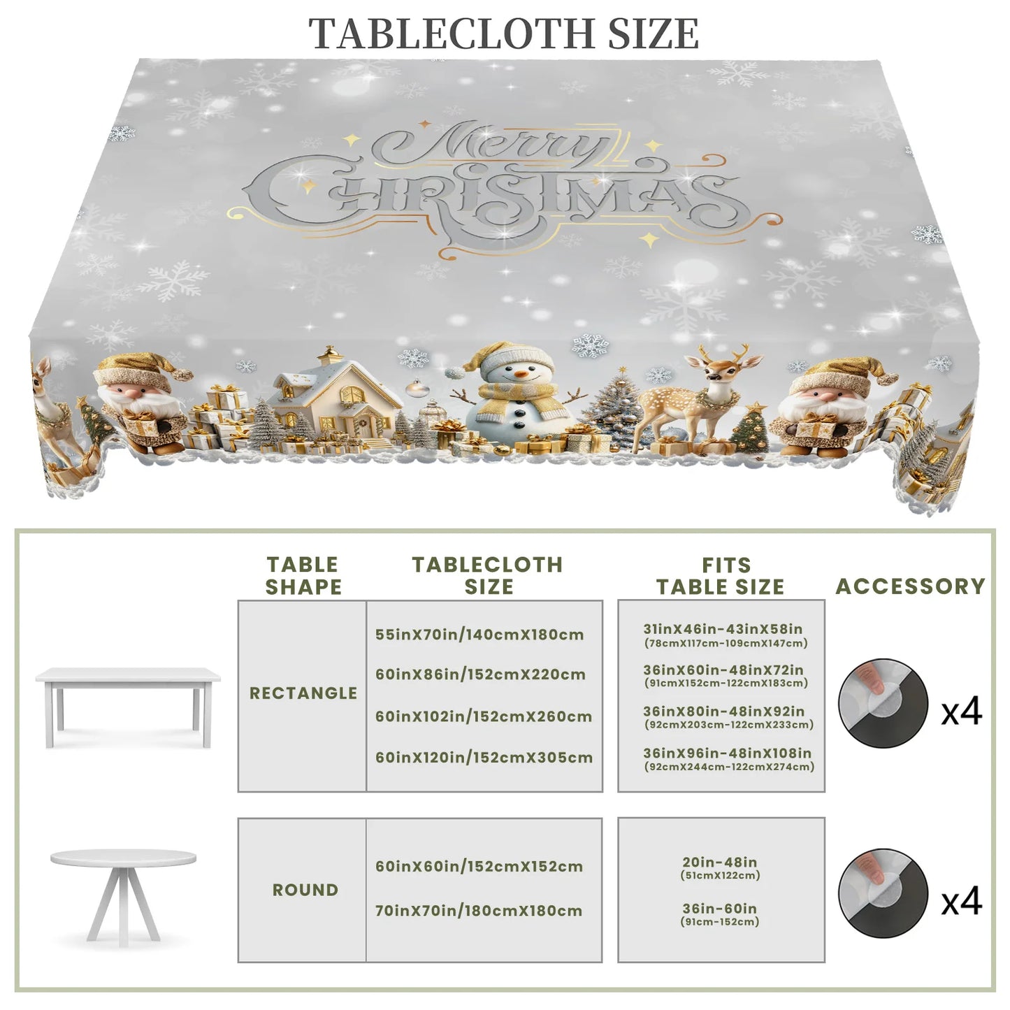 Christmas & New Year Table Cover