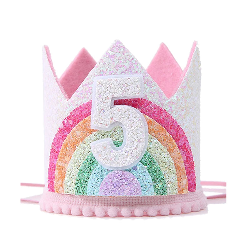 Rainbow birthday crown