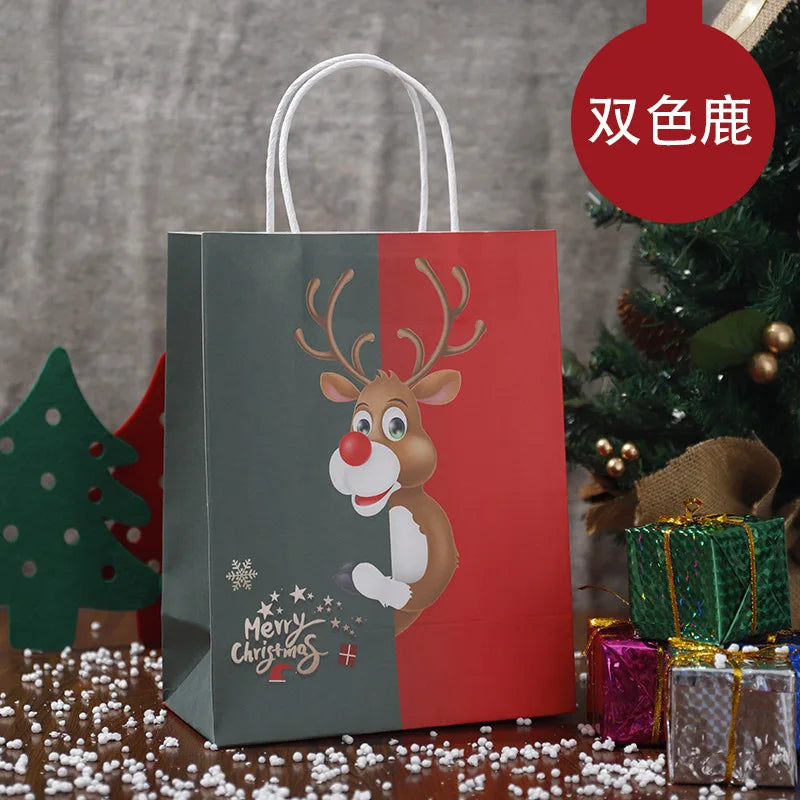 20 pcs Cute Santa Gift Box Bag