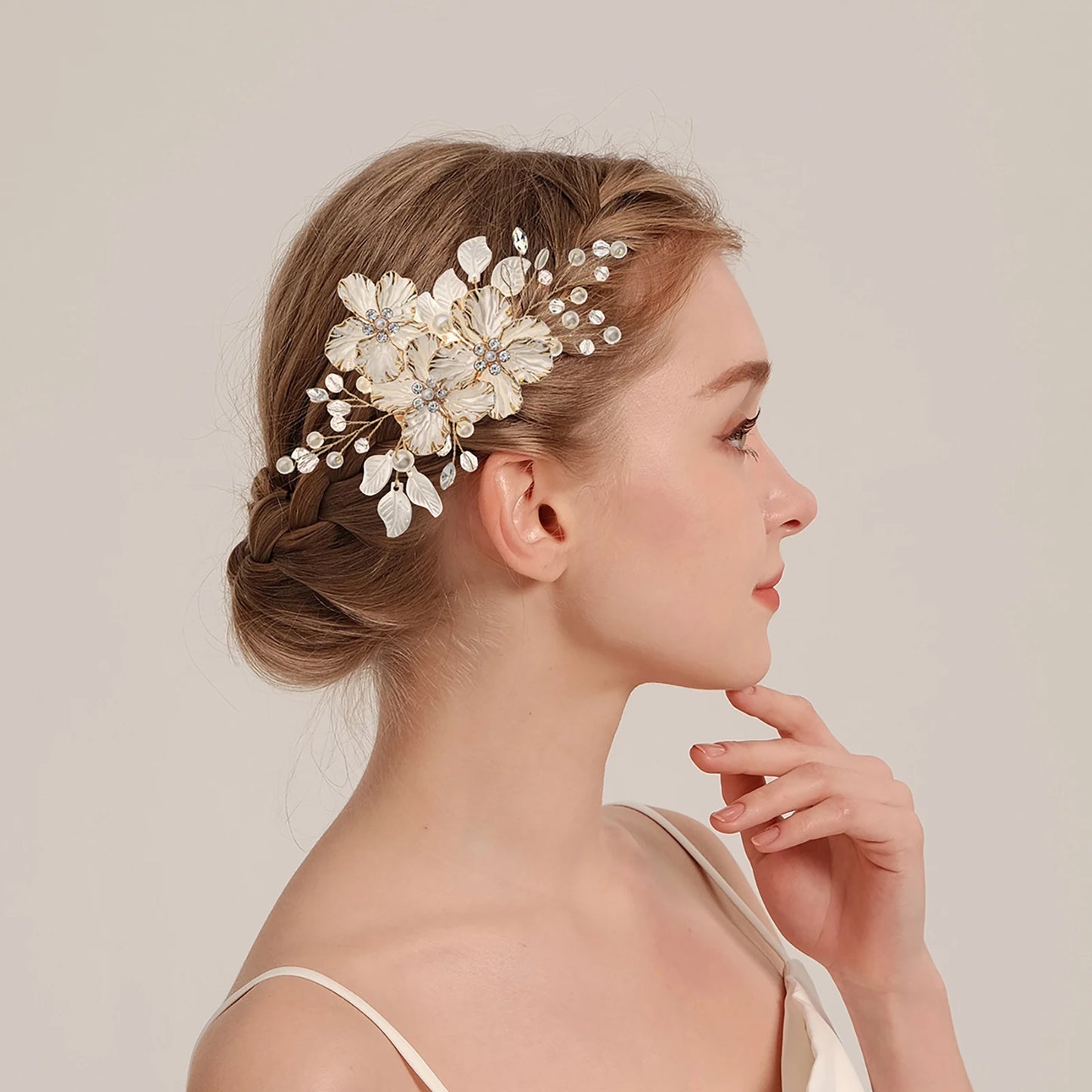 Hairpin Elegant Pearl Crystal