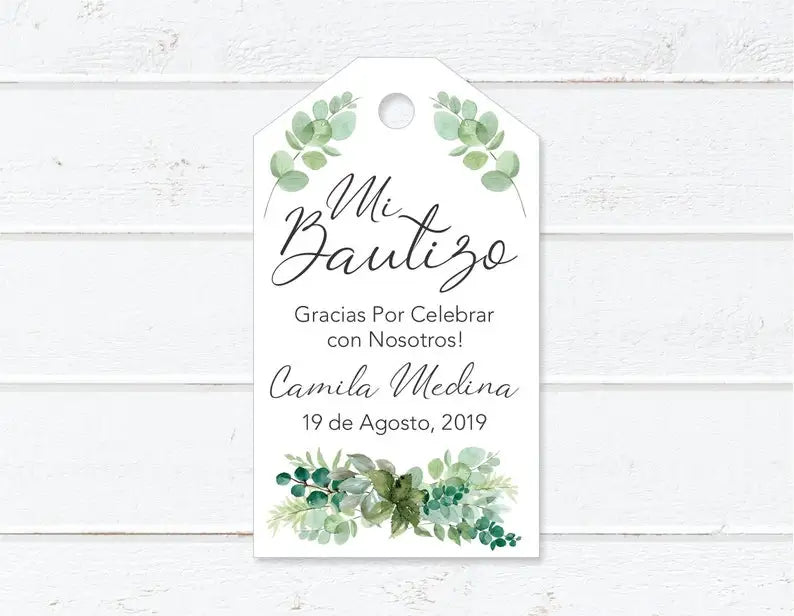 Custom tags Baptism Holly Communion, 100 pieces