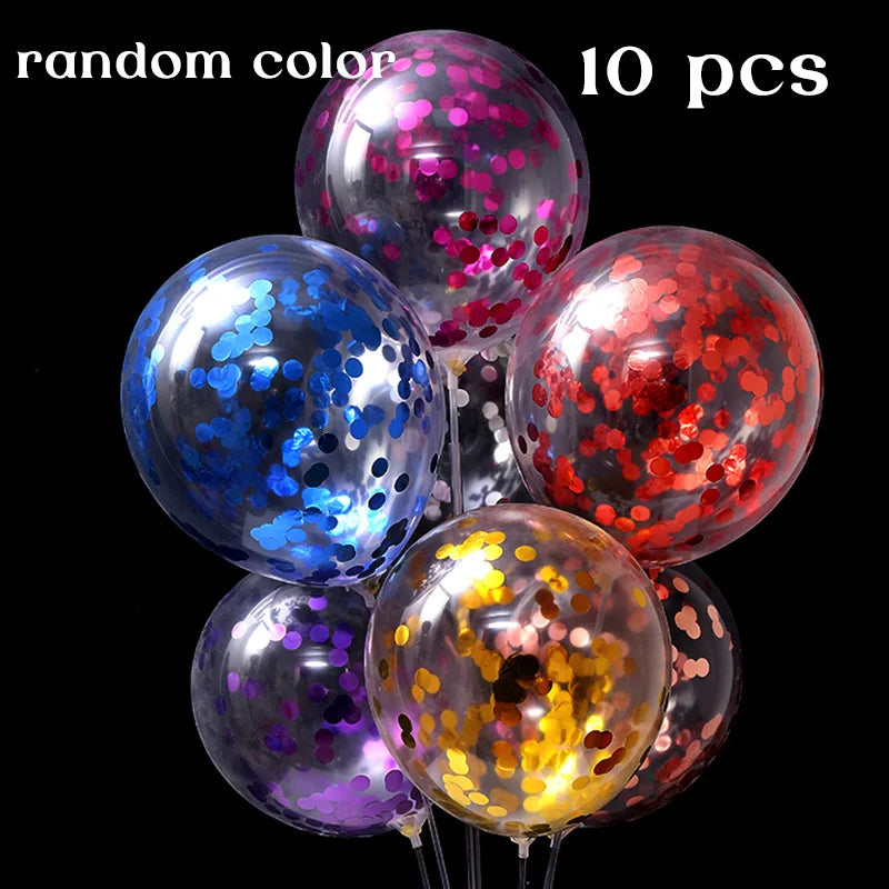 10/20PCS Star Confetti Latex Balloons